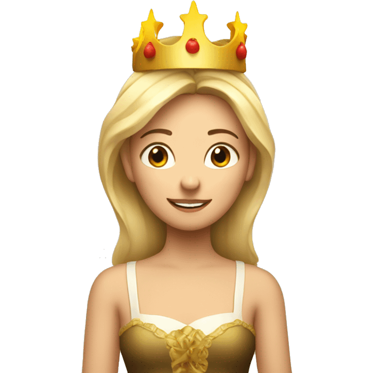 Lucia with blonde hair and candles in her lucia crown emoji