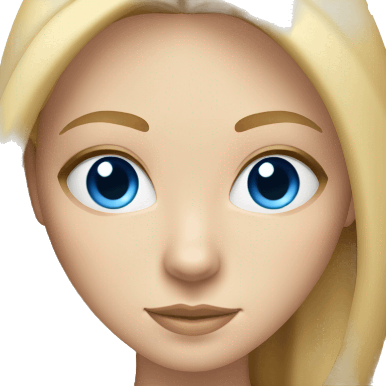 white woman with long blonde hair, blue eyes and cat shaped eyes wearing a yoga outfit  emoji