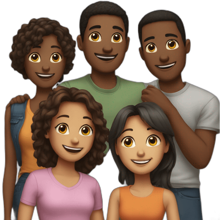 group of friends together emoji