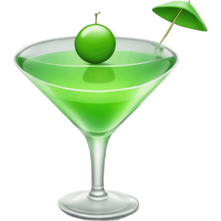 Green martini emoji