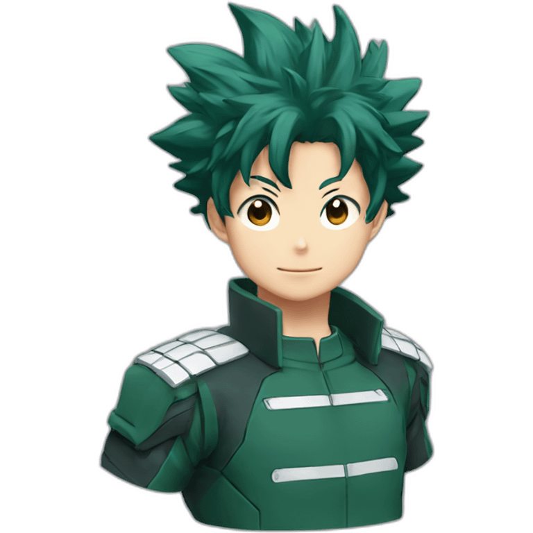 Izuku midoriya, 3/4 view emoji