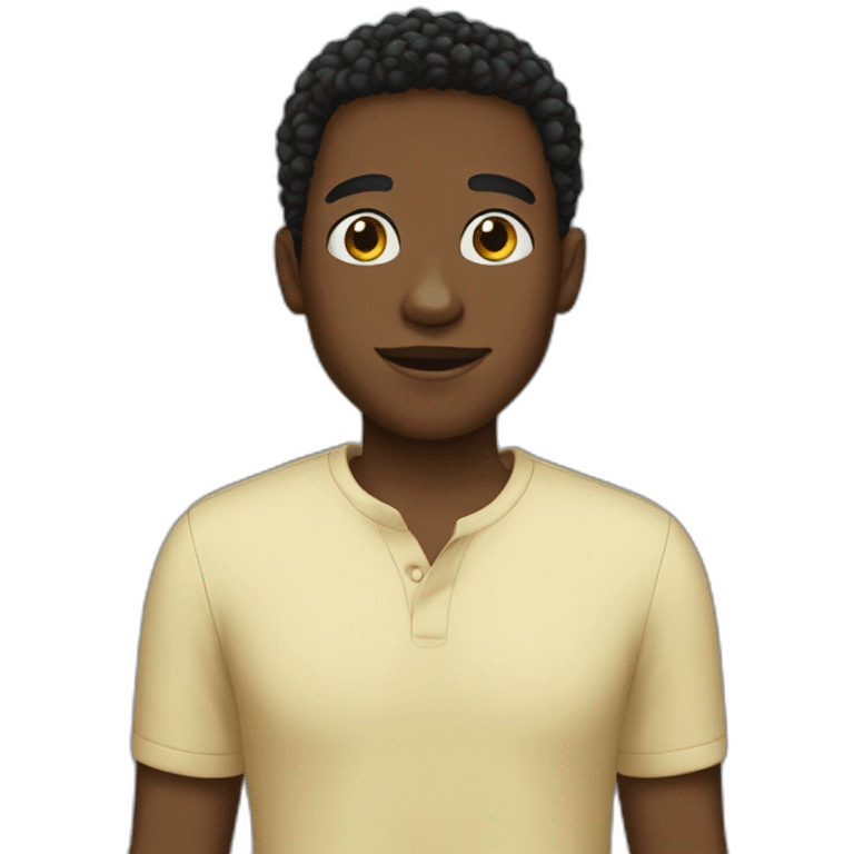 A black boy who shay emoji