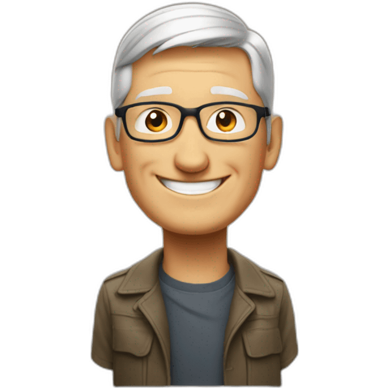 happy-tim-cook-with-heart emoji