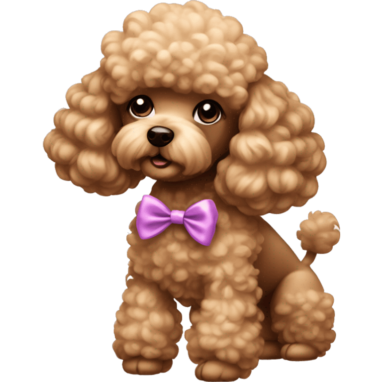 Poodle blown with bow emoji