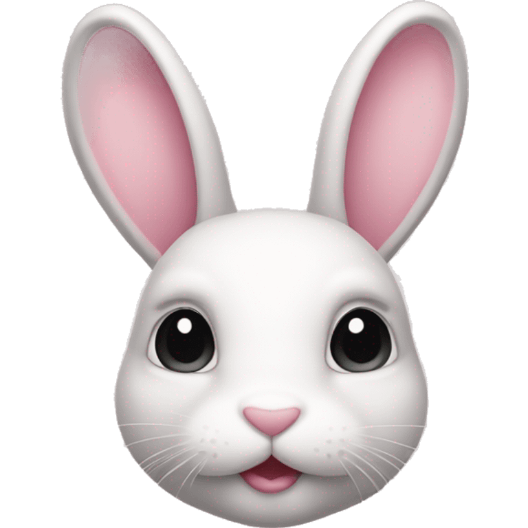 Pale pink bunny (only head) emoji