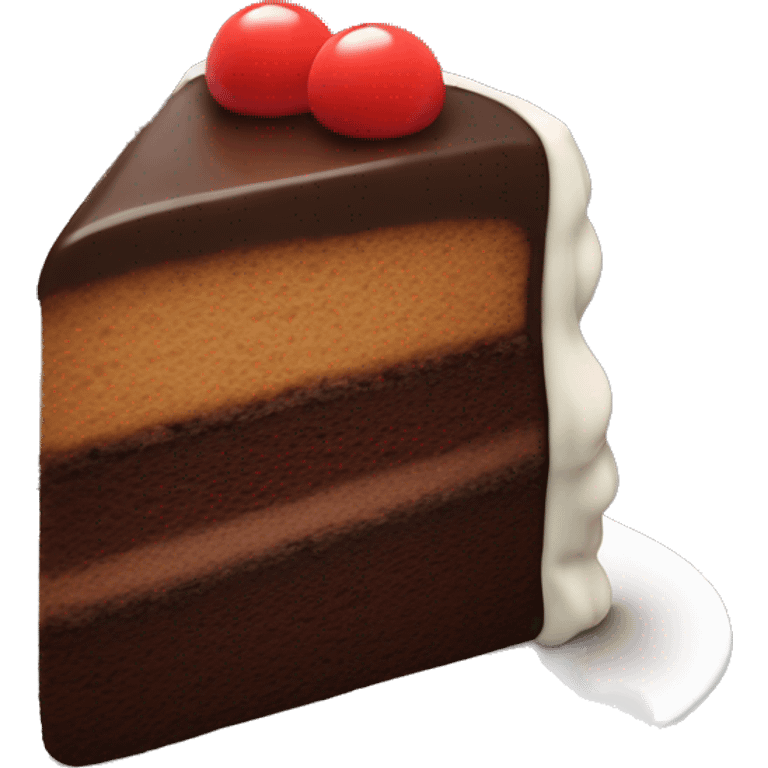 Chocolate cake ( one slice ) cute emoji