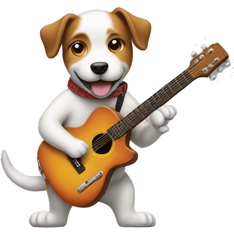 dog playing guitar emoji