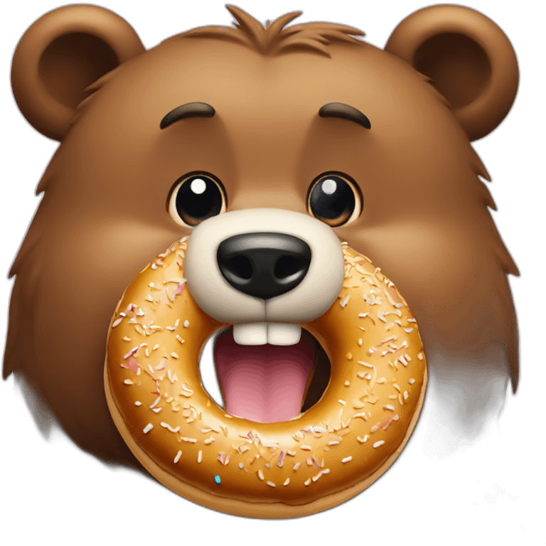 bear eating an donnut emoji