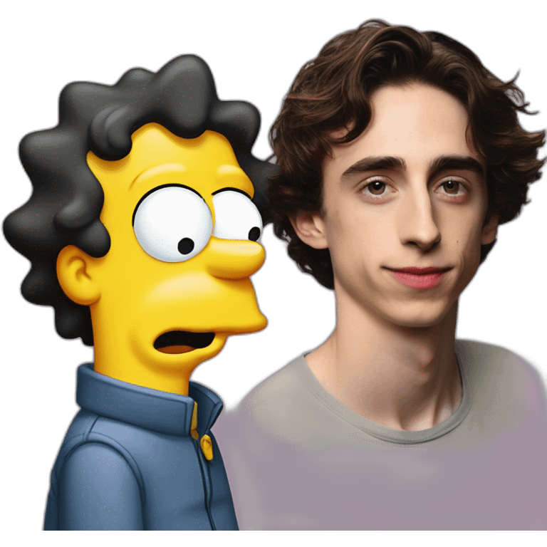 Homer Simpson next to timothee chalamet emoji