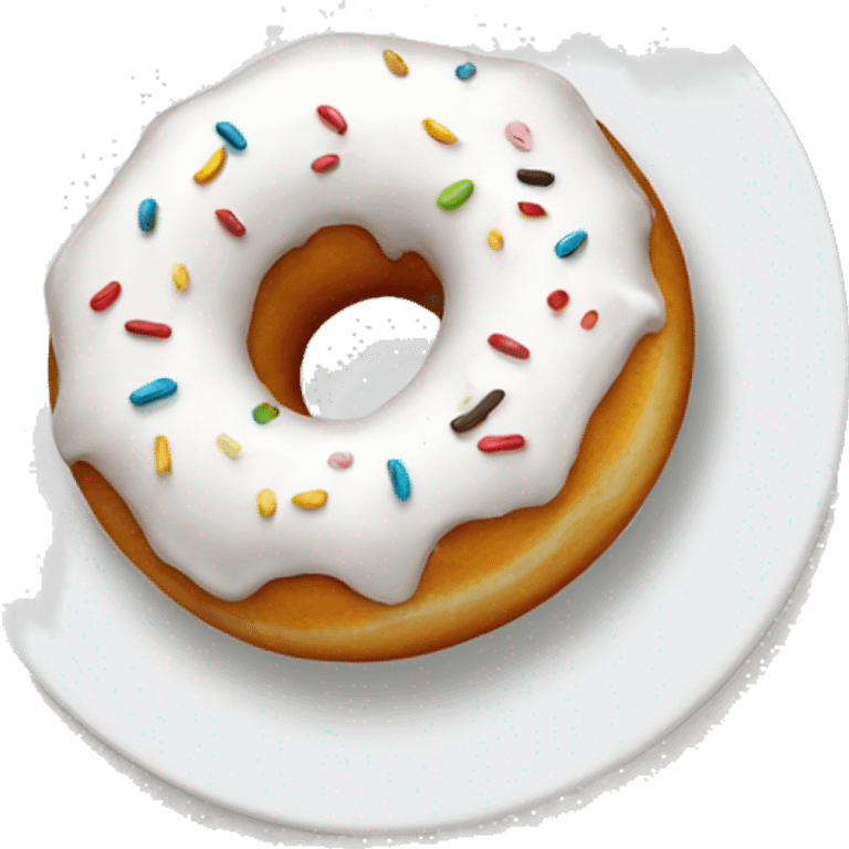 White donut and cafe emoji