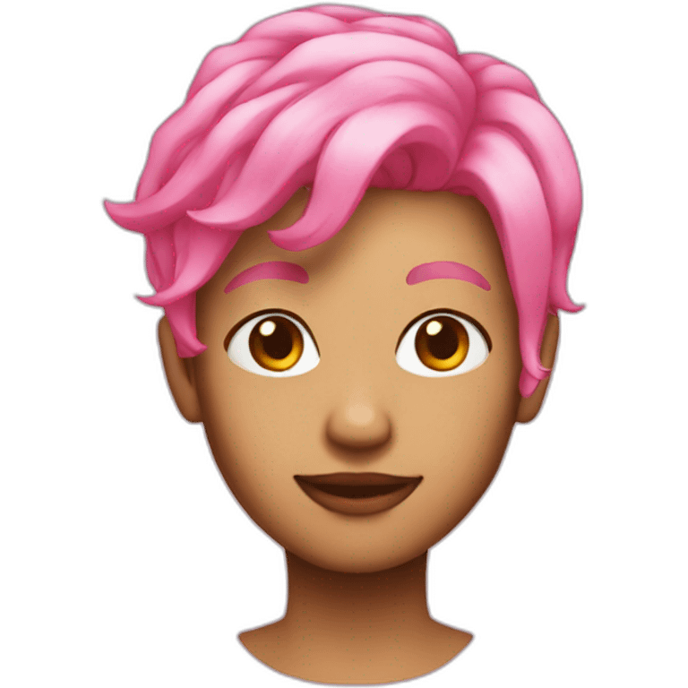 Pink hair emoji