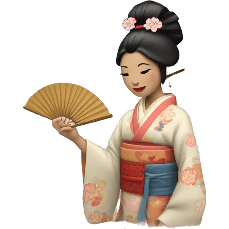 Geisha with kimono emoji