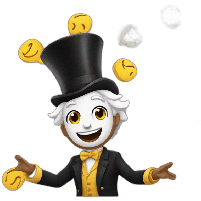 A magician greets the audience emoji