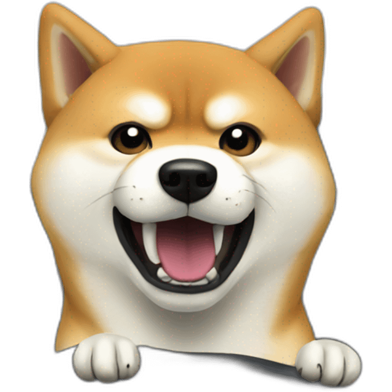 angry shiba in open car emoji