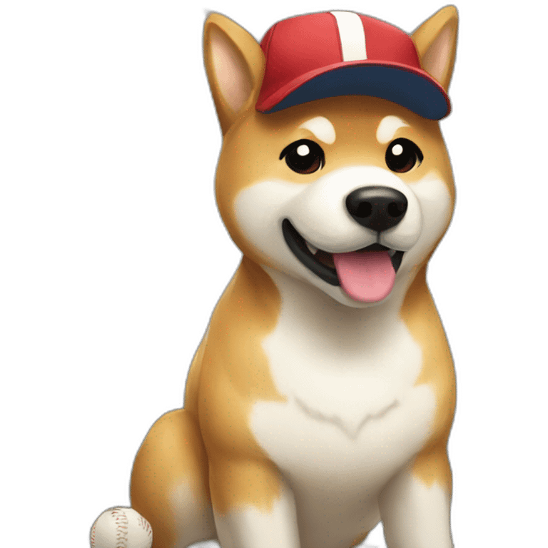 baseball player shiba emoji