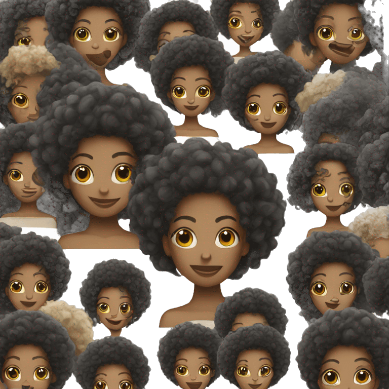 Pretty Black Woman Afro emoji