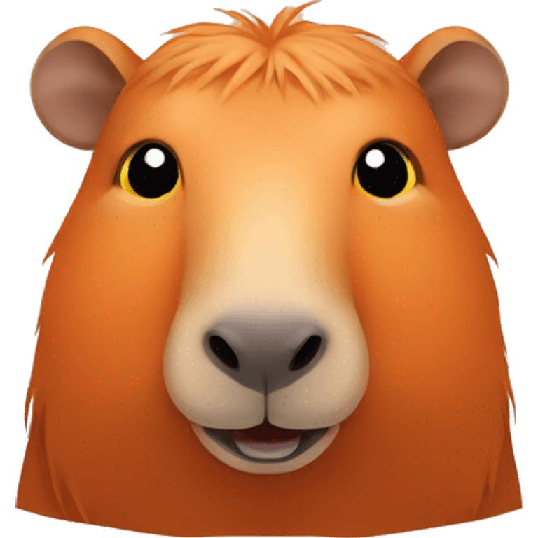 Capybara with orange  emoji