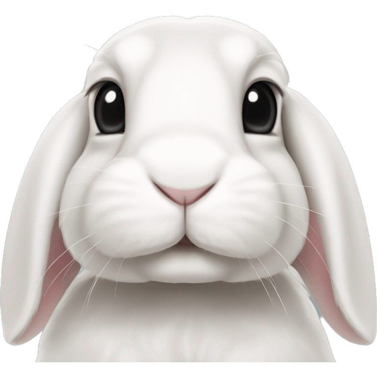 lop bunny with black around eyes emoji