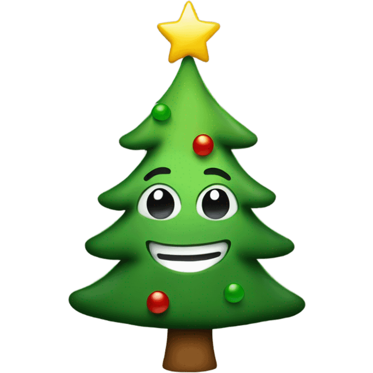 Smiling Christmas tree emoji