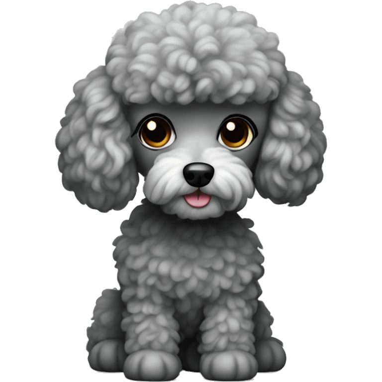 Gray teddy poodle emoji