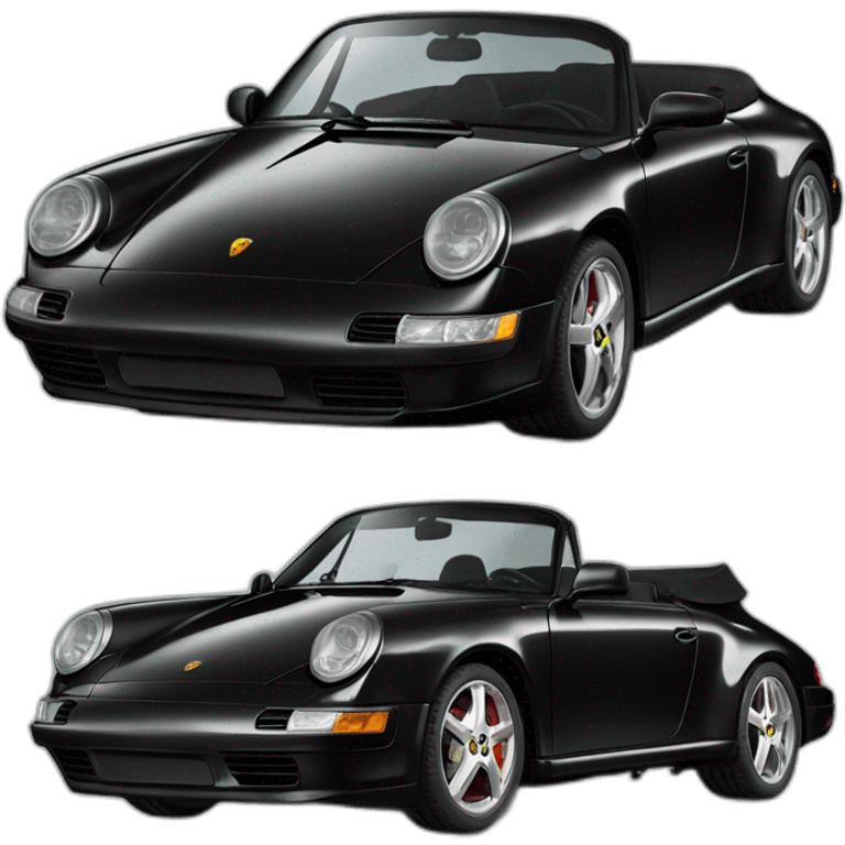 Porsche carrera 4s cabriolet noir emoji