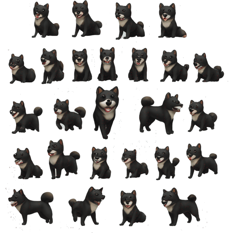 Black Shiba Inu dance emoji