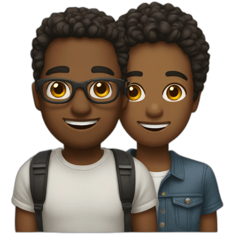 Two friends in Austin Texas emoji