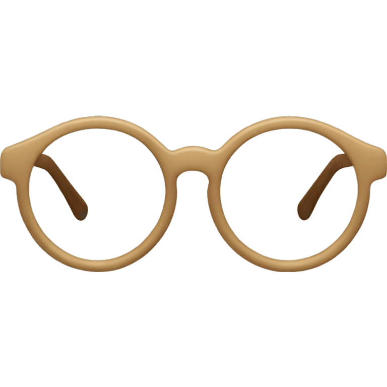 Eyeglass rounded beige  emoji