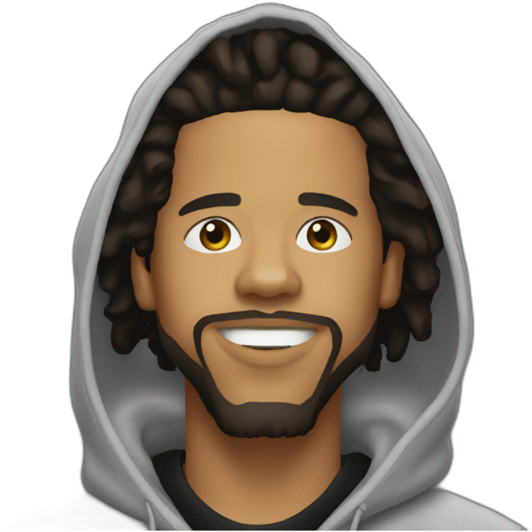 J Cole rapping emoji