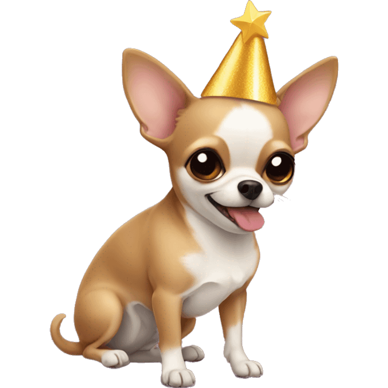 New Year's Chihuahua emoji