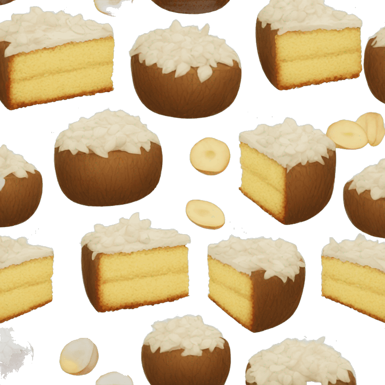 Coconut cake emoji