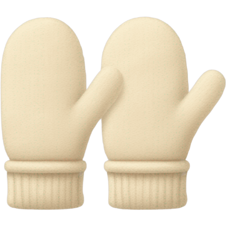 cream colored mittens emoji