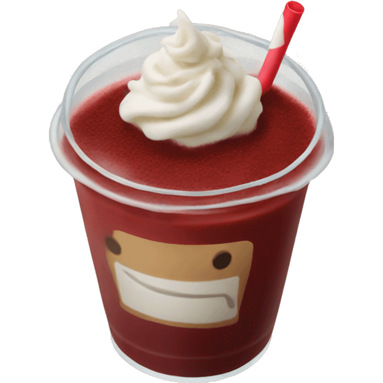 Red velvet iced coffee  emoji