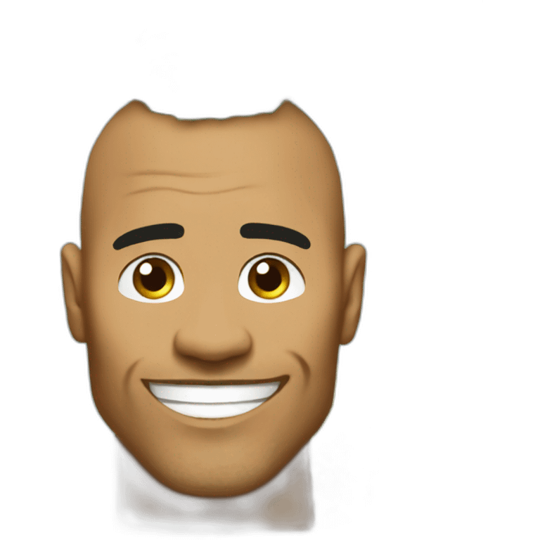 the rock with a pineapple on his head emoji