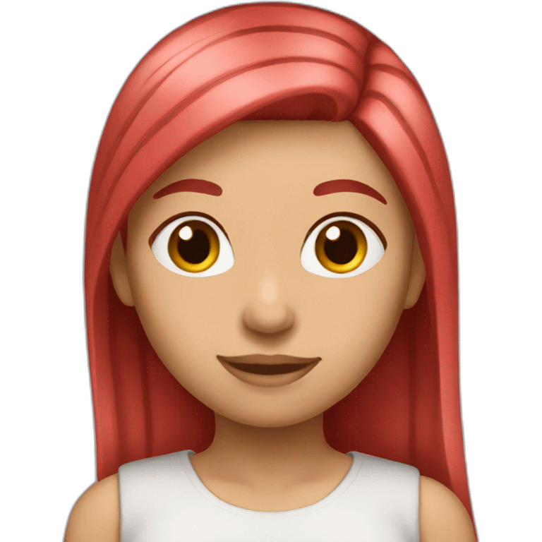 girl-long-straight-rosered-hair-joy emoji