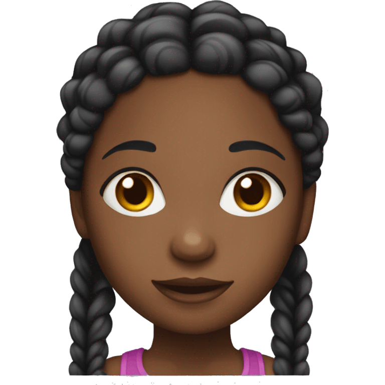 Black girl with braids emoji