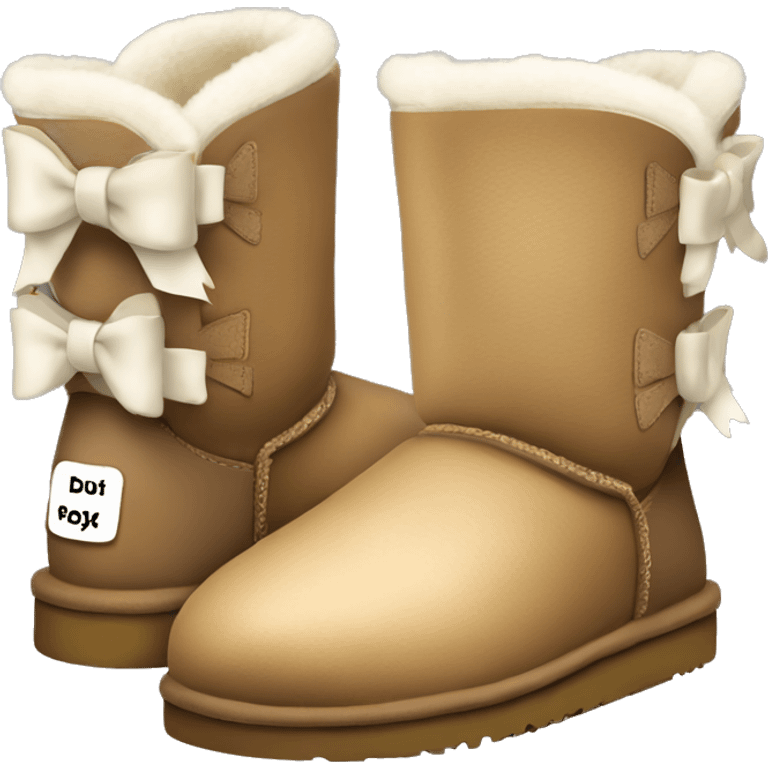 Bailey uggs with bow pair emoji