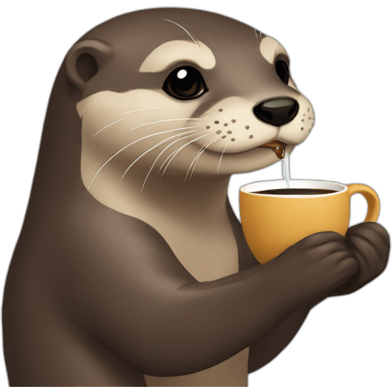 small claw river otter drinking coffee discord emote emoji