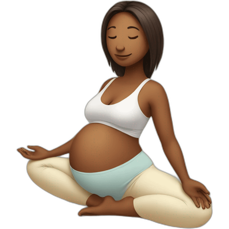 Pregnant yoga emoji