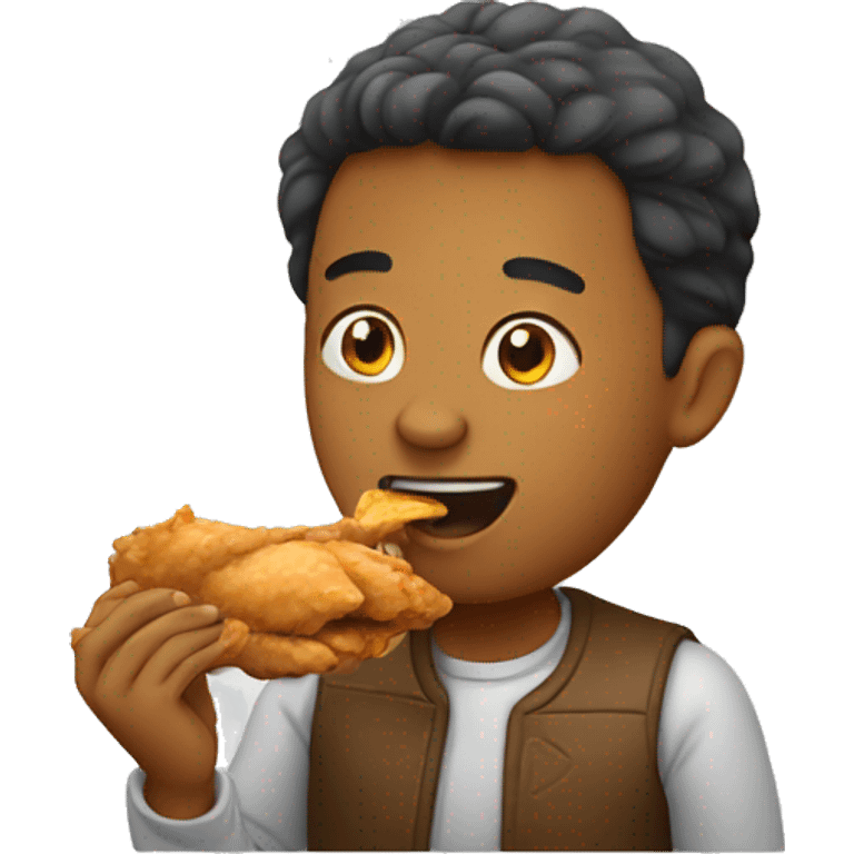 person eating chicken  emoji