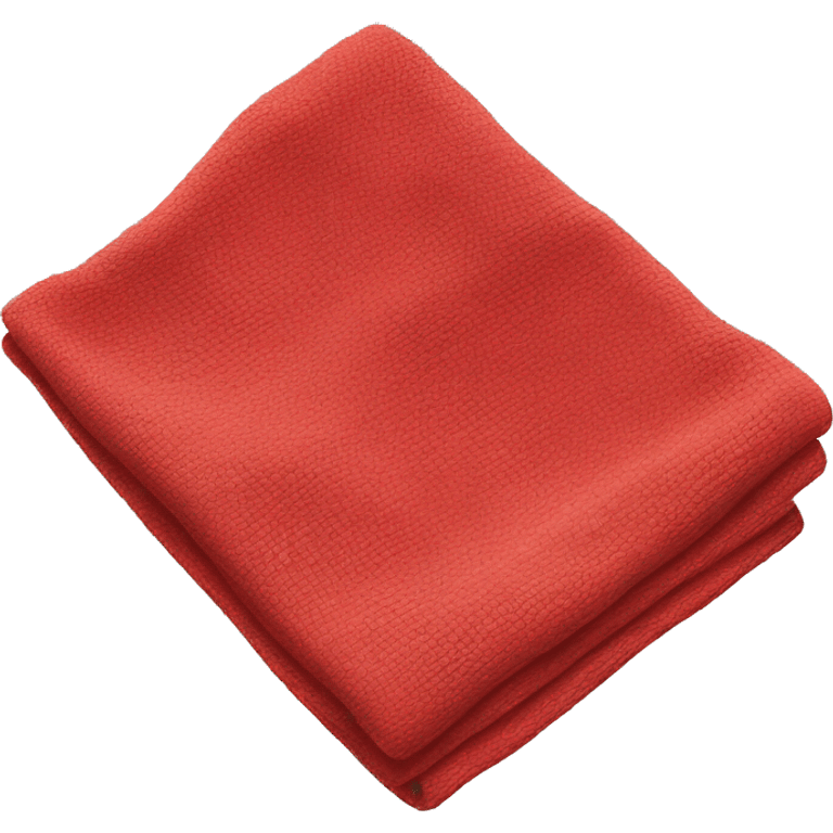 Realistic flat red dish towel. emoji