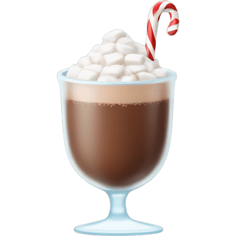 A glass of cocoa to go with a snowflake pattern on top emoji