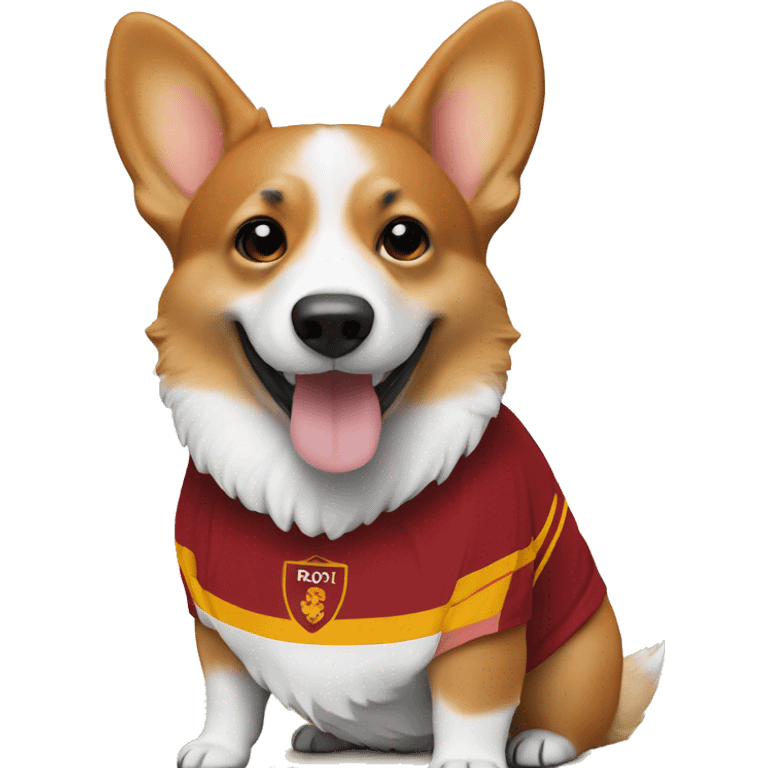 corgi with AsRoma shirt emoji