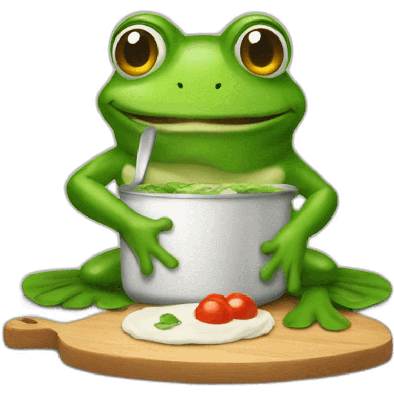 Grenouille qui fait la cuisine  emoji