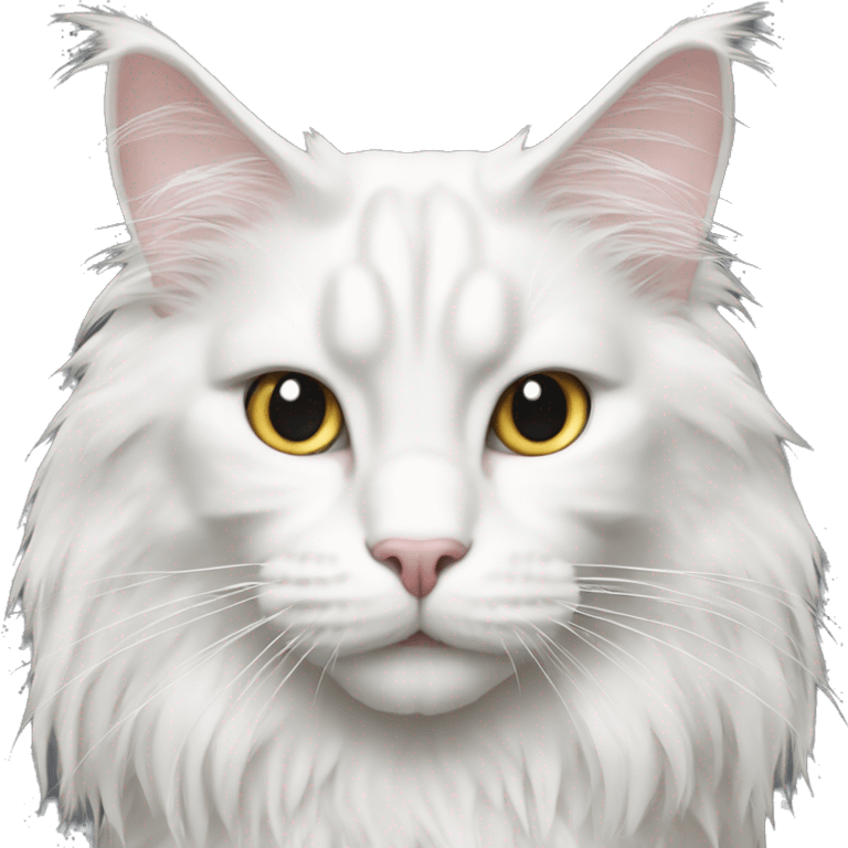 White Maine coon emoji