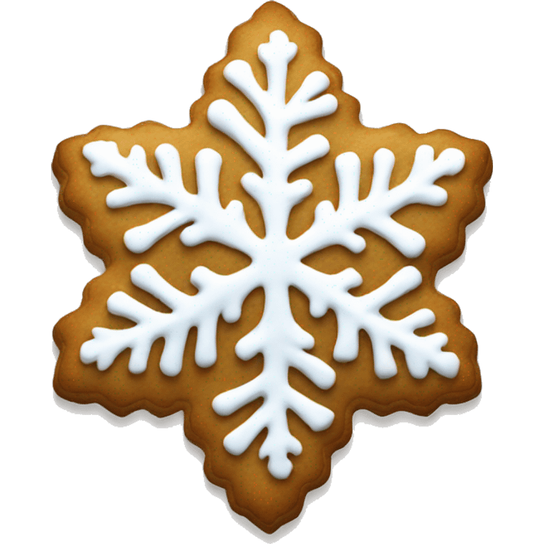 Christmas Cookie snowflake shape emoji