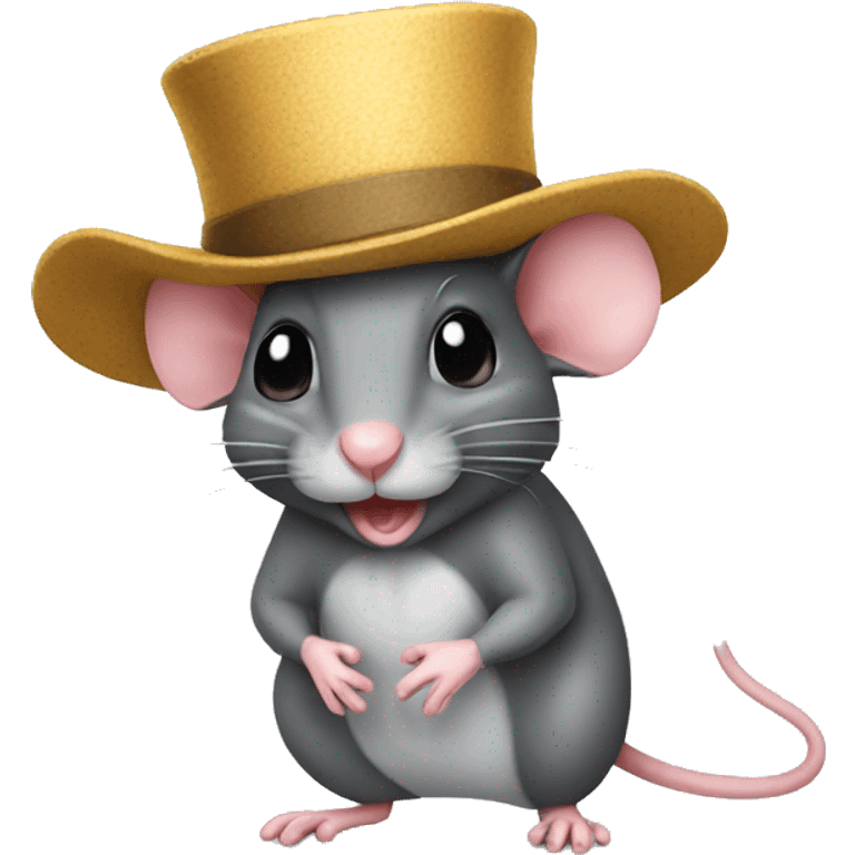 mouse with hat emoji