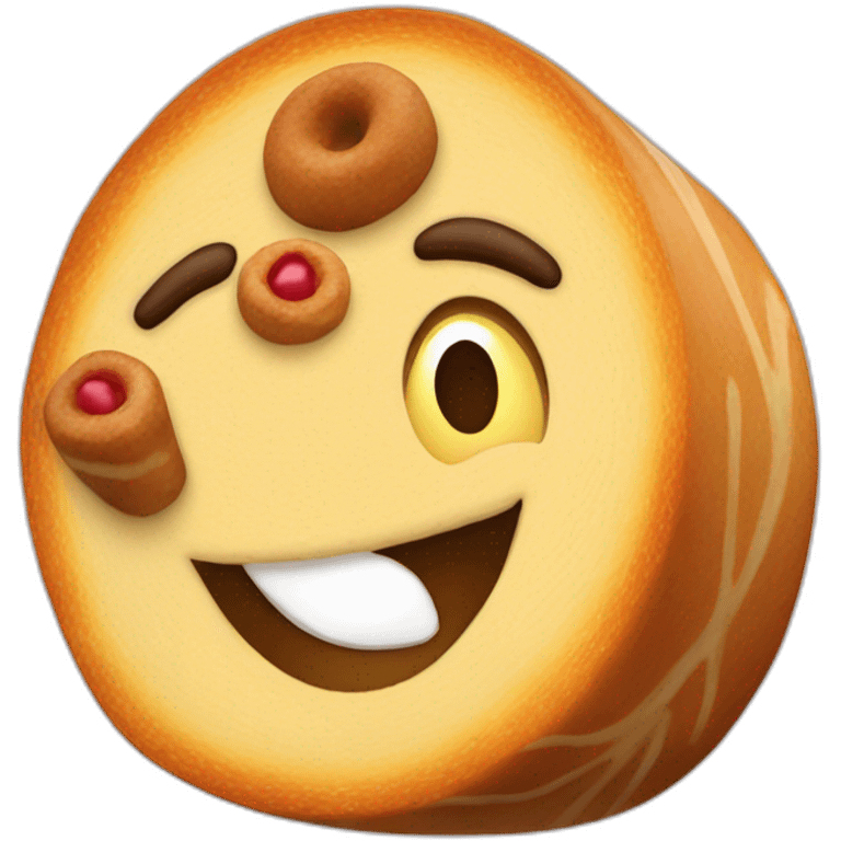 happy sweet roll emoji