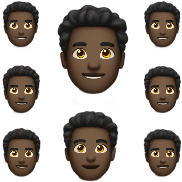 black man surrounded by lightning emoji