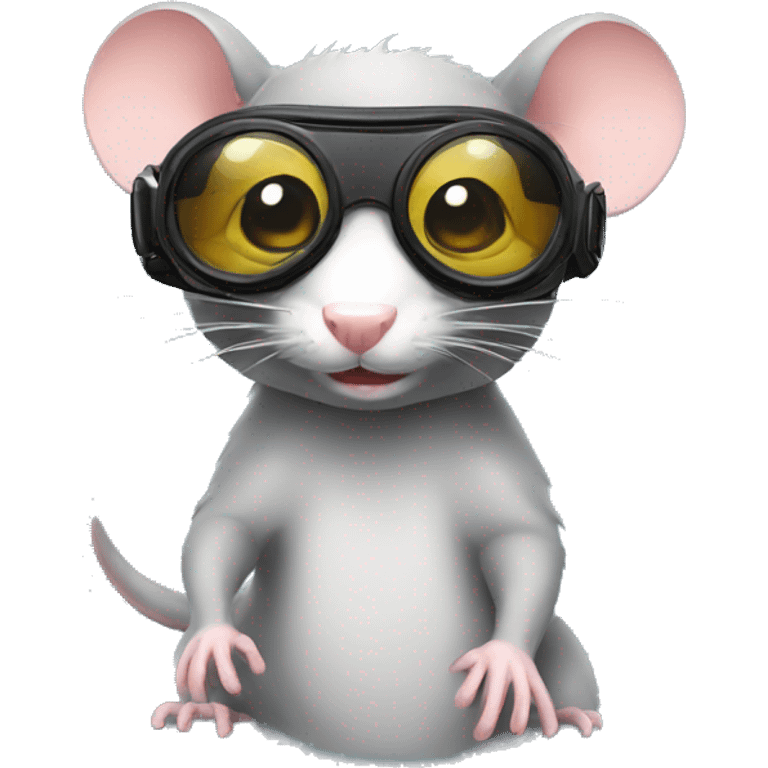 Rat with goggles  emoji